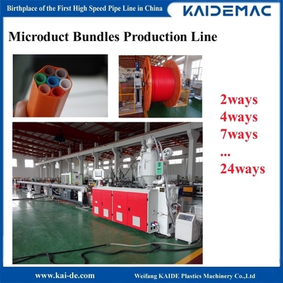 High Speed HDPE Microduct Bundles Line Produksi 2 Ways 4 Ways hingga 24 Ways