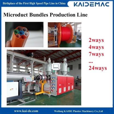 HDPE Silicon Core Tube Microduct Bundles Line Produksi 7 - 16mm 2way 4way hingga 24way