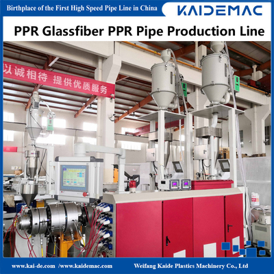 3 Lapisan PPR Glassfiber Pipe Making Machine / PPR Pipe Extruder Machine 20 - 110mm