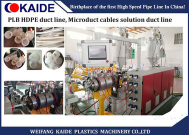 Mesin ekstrusi pipa plastik saluran HDPE PLB, mesin produksi pipa plastik