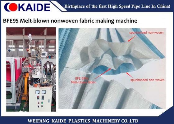 BFE95 Meltblown Fabric Membuat Mesin Manufaktur Kain Non Woven Dengan Kebisingan Rendah